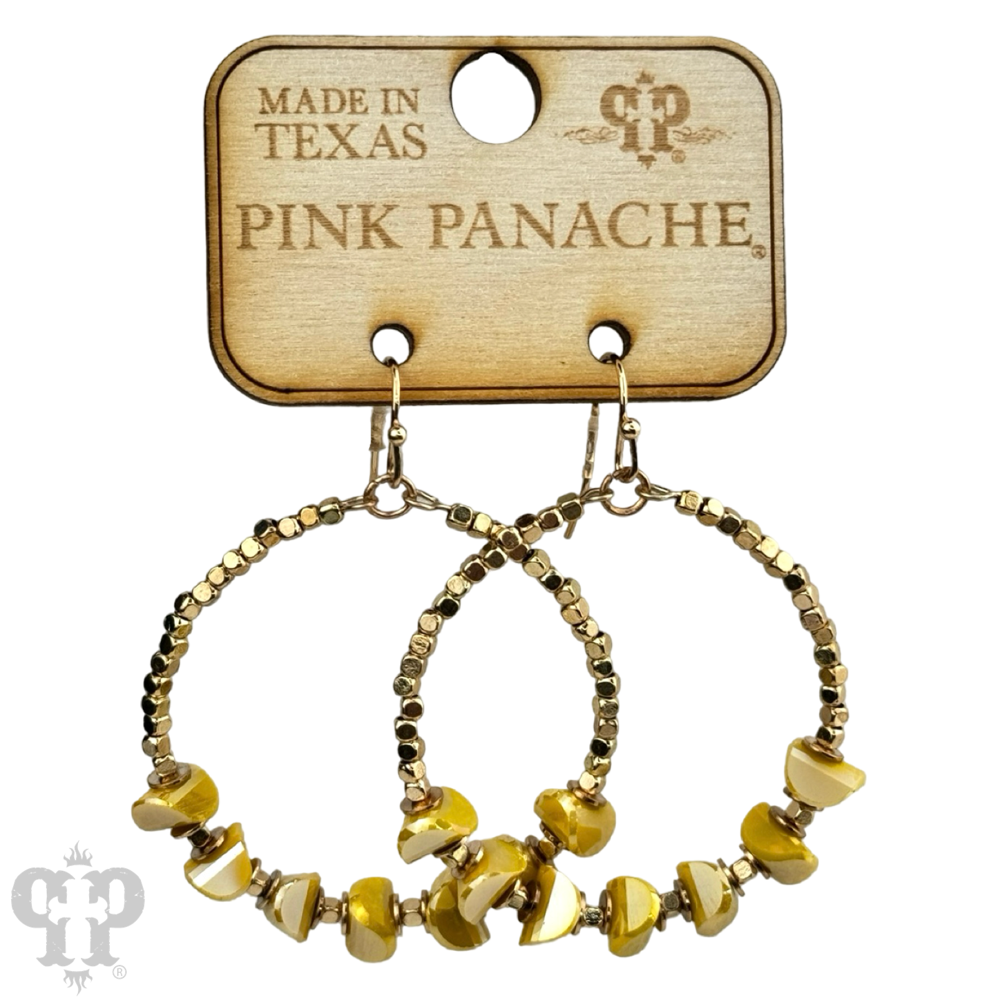 Stone circle earring