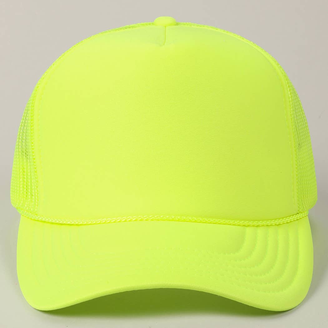 Solid Color OTTO 5-Panel Foam Mesh Back Trucker Hat