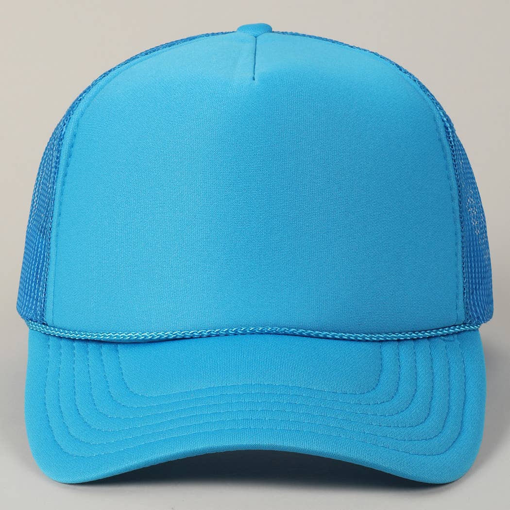 Solid Color OTTO 5-Panel Foam Mesh Back Trucker Hat