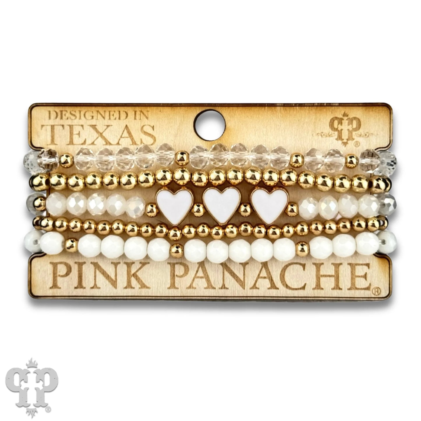 Enamel hearts and faceted bead bracelet - Southern Sassy Boutique