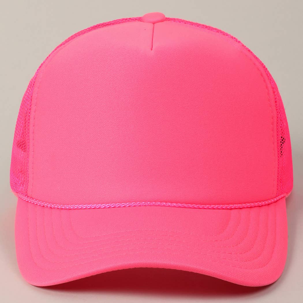 Solid Color OTTO 5-Panel Foam Mesh Back Trucker Hat