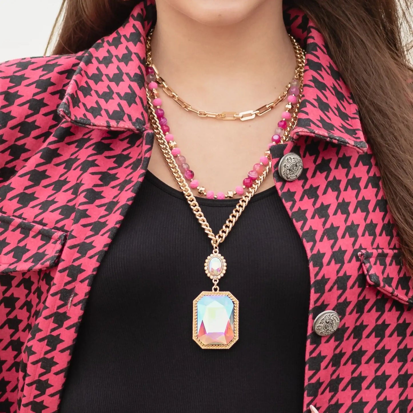 Layered Crystal Necklace