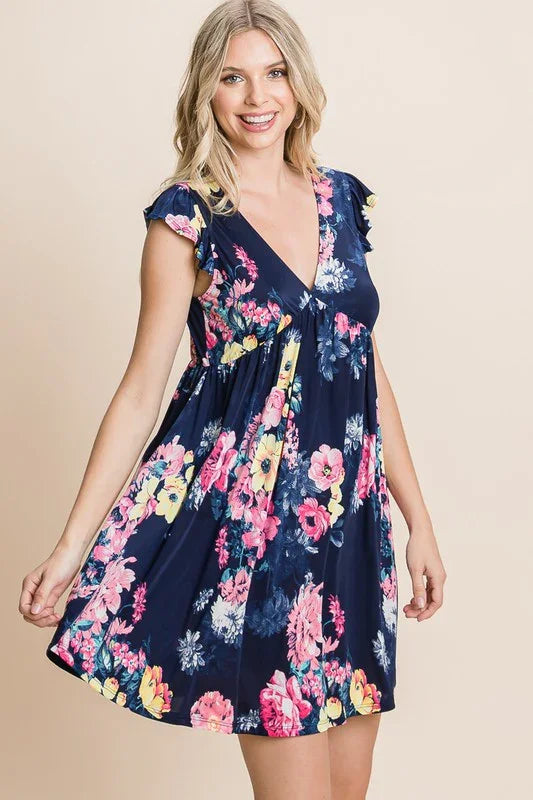 Floral Swing Dress - Southern Sassy Boutique