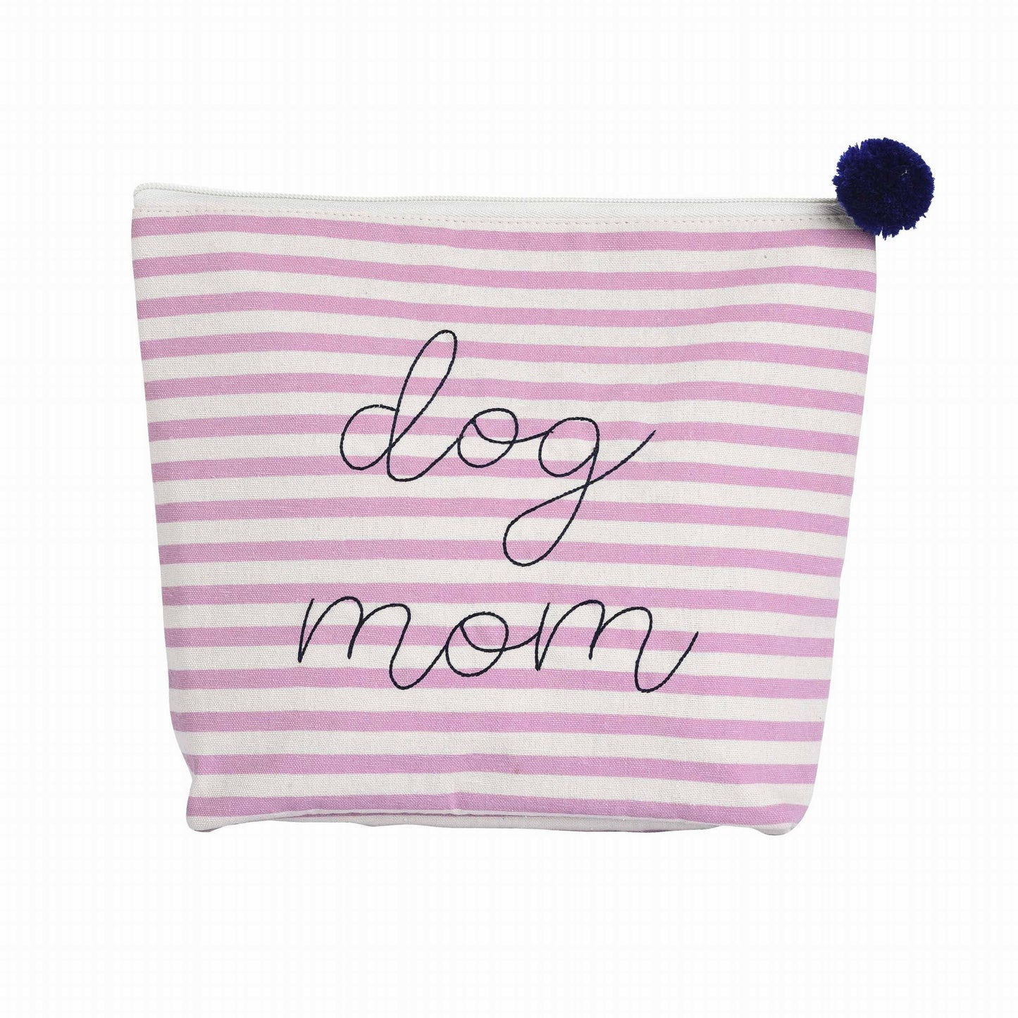 Large Cotton Blue Dog Mom Cosmetic Bag - Southern Sassy Boutique