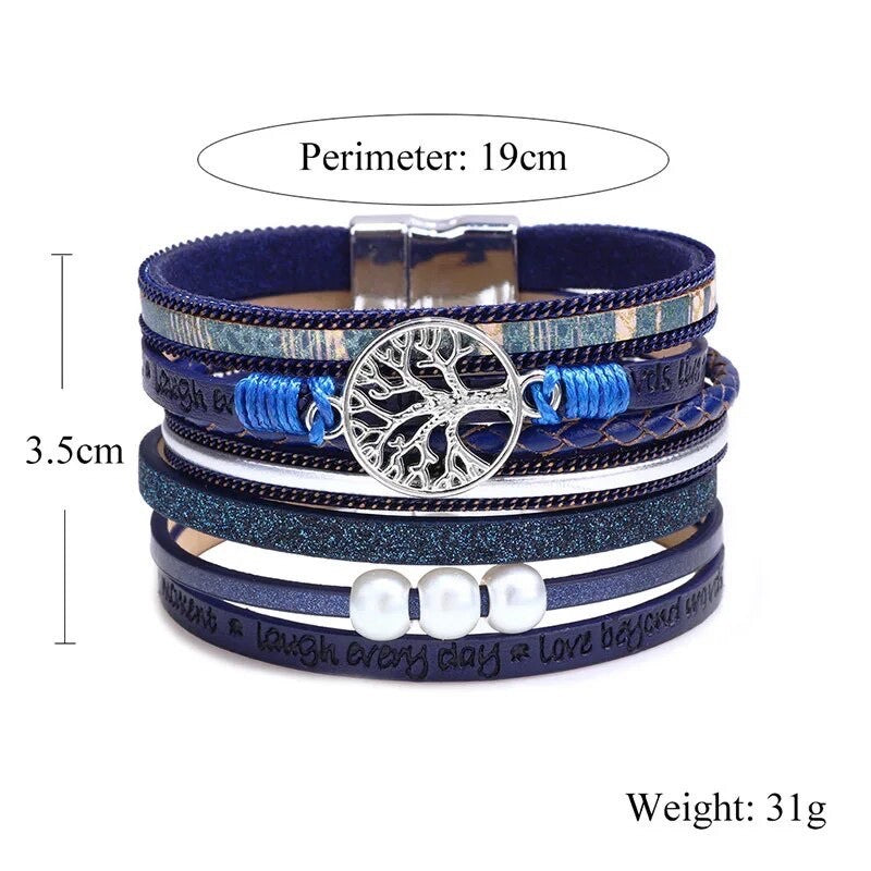 Tree Of Life Multi Strand Bracelet