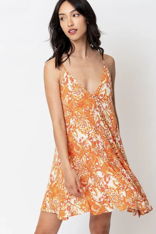 V-Neck Floral Print Mini Dress - Southern Sassy Boutique