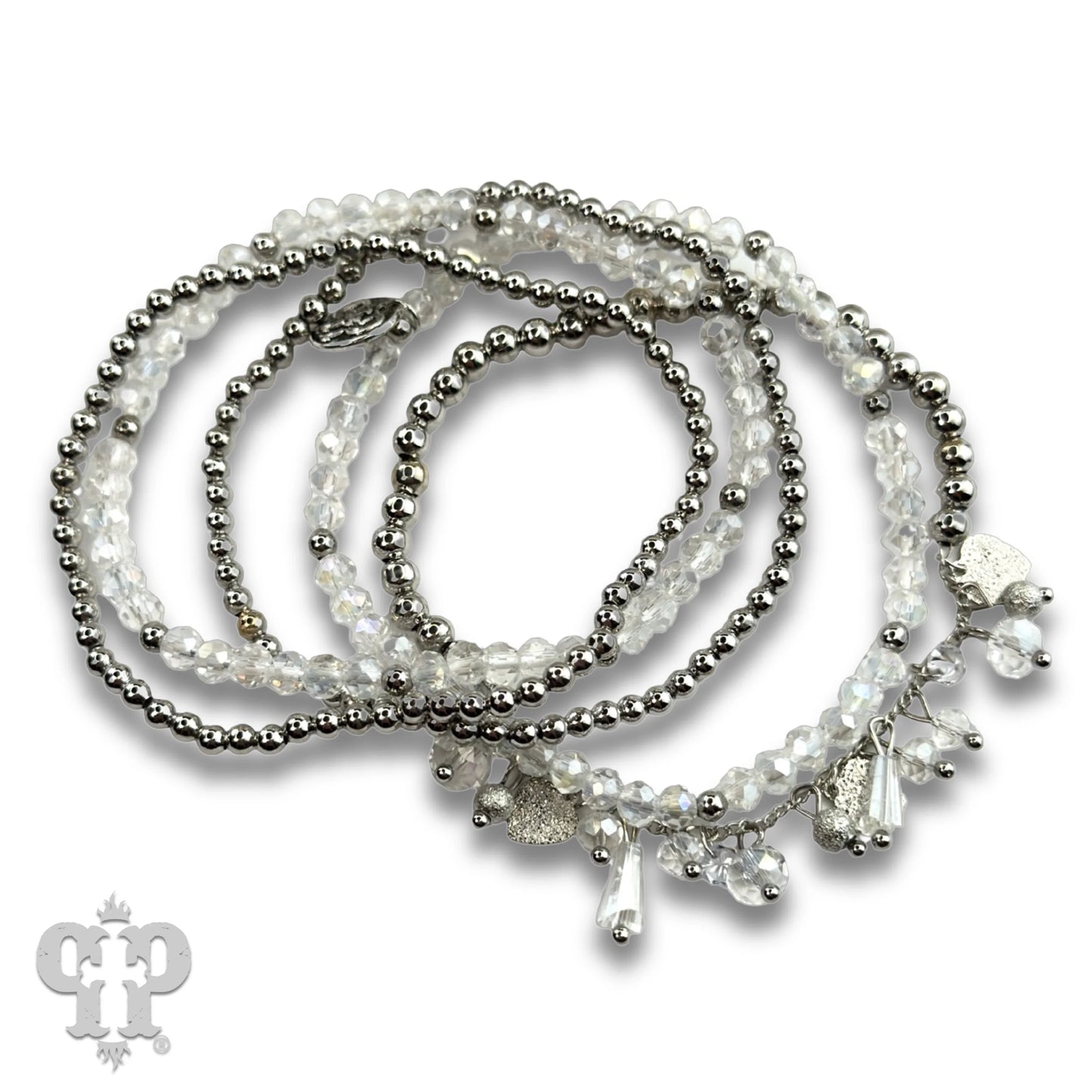 Heart and variety bead charm bracelet - Southern Sassy Boutique