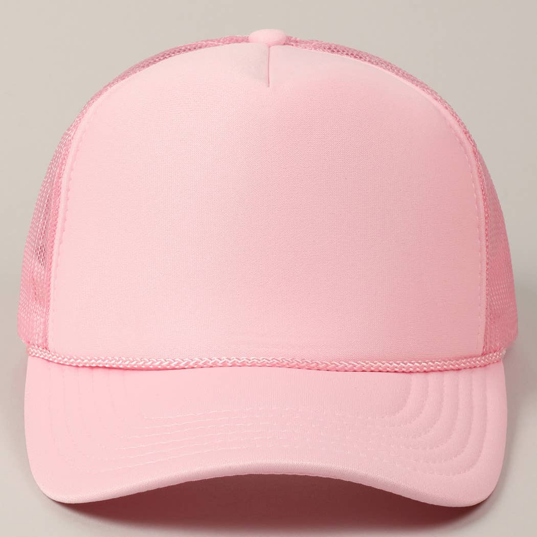Solid Color OTTO 5-Panel Foam Mesh Back Trucker Hat