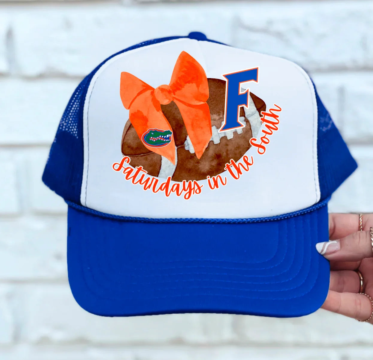 Coquette Florida Gators Football Trucker Hat Game Day - Southern Sassy Boutique