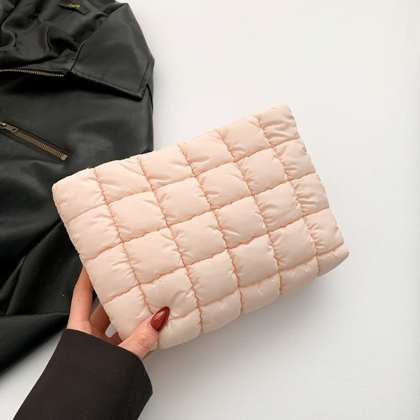 Quilted Puffer Cosmetic Bag