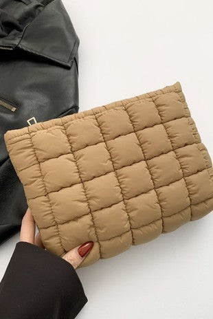 Quilted Puffer Cosmetic Bag