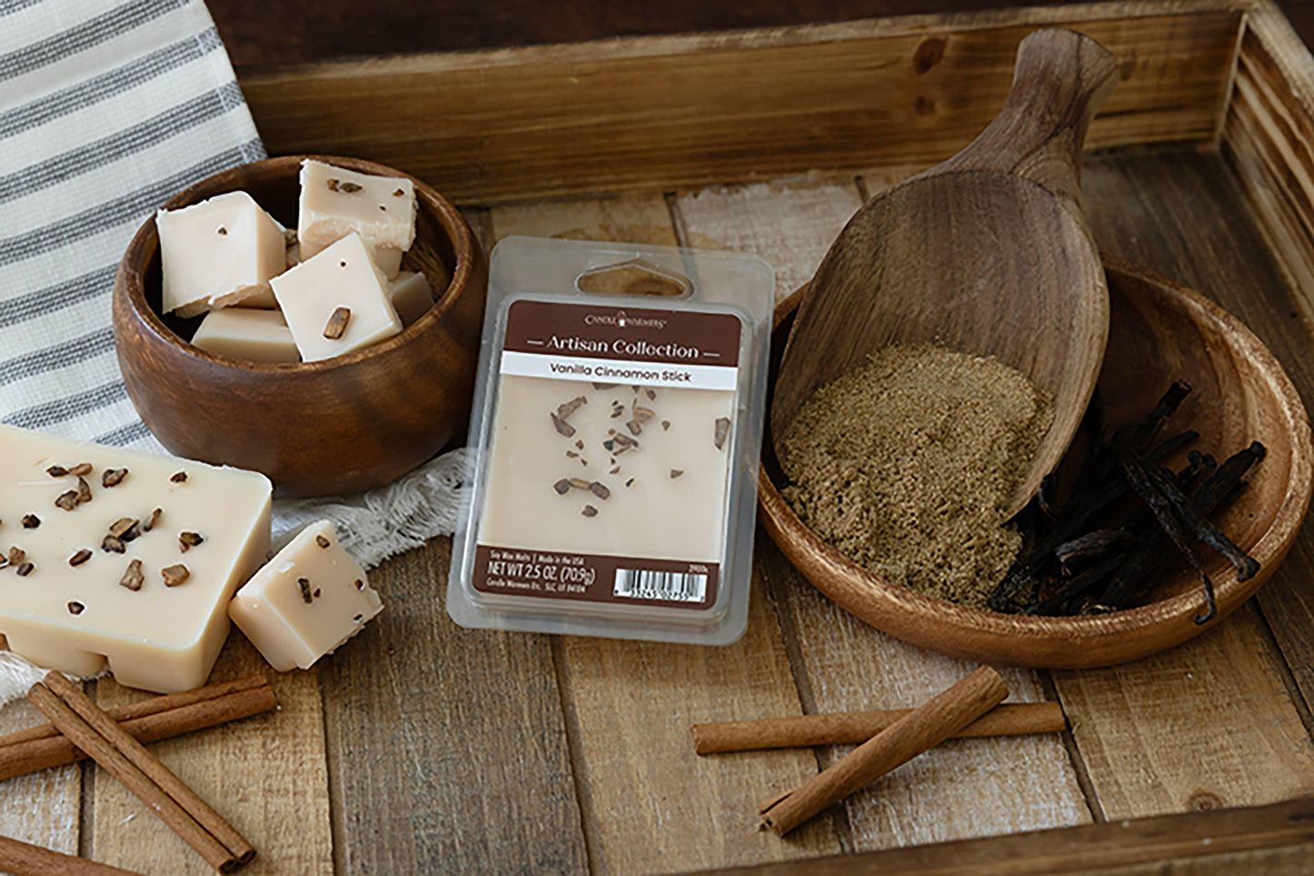 2.5 oz Artisan Wax Melt Vanilla Cinnamon Stick