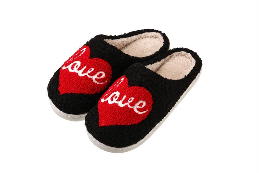 Ladies Plush LOVE Themed Comfortable Slippers - Southern Sassy Boutique