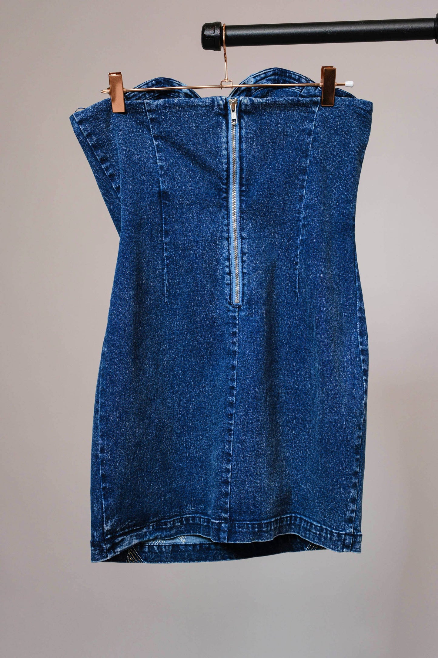 Sweetheart Denim Minidress