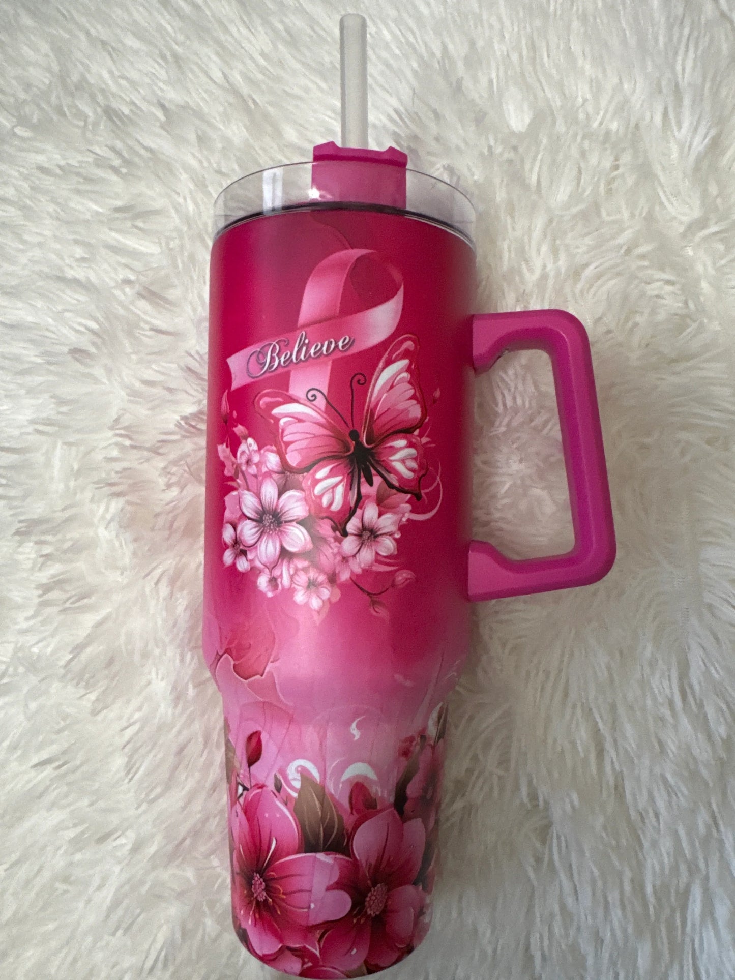 Insulated Cup 40 oz PINK Awareness - Southern Sassy Boutique