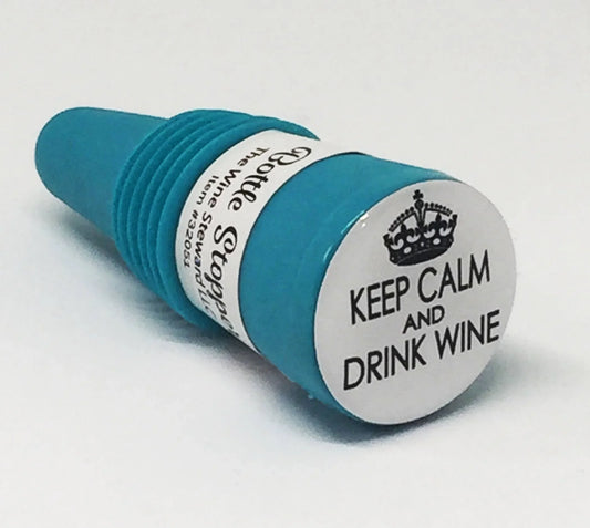 Keep Calm and Drink Wine Bottle Stopper - Southern Sassy Boutique