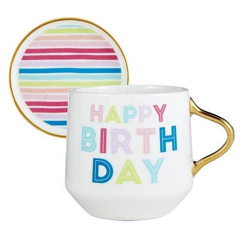 Mug & Coaster Lid - Happy Birthday - Southern Sassy Boutique