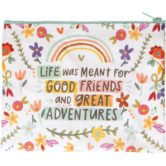 Good Friends And Great Adventures Zipper Pouch