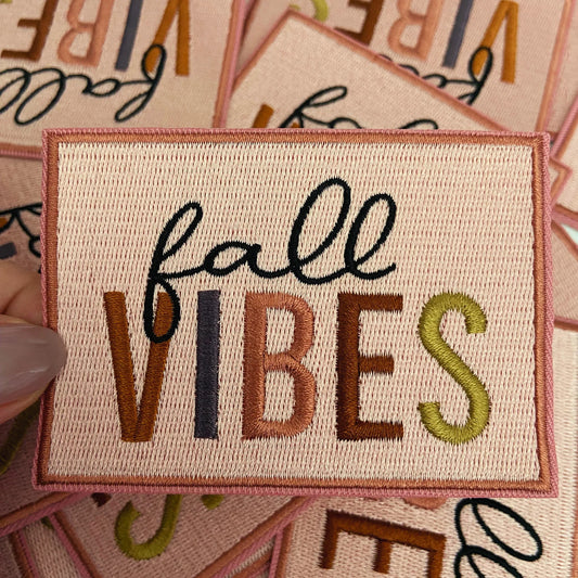 3.5" Fall Vibes - Embroidered Hat Patch - Southern Sassy Boutique