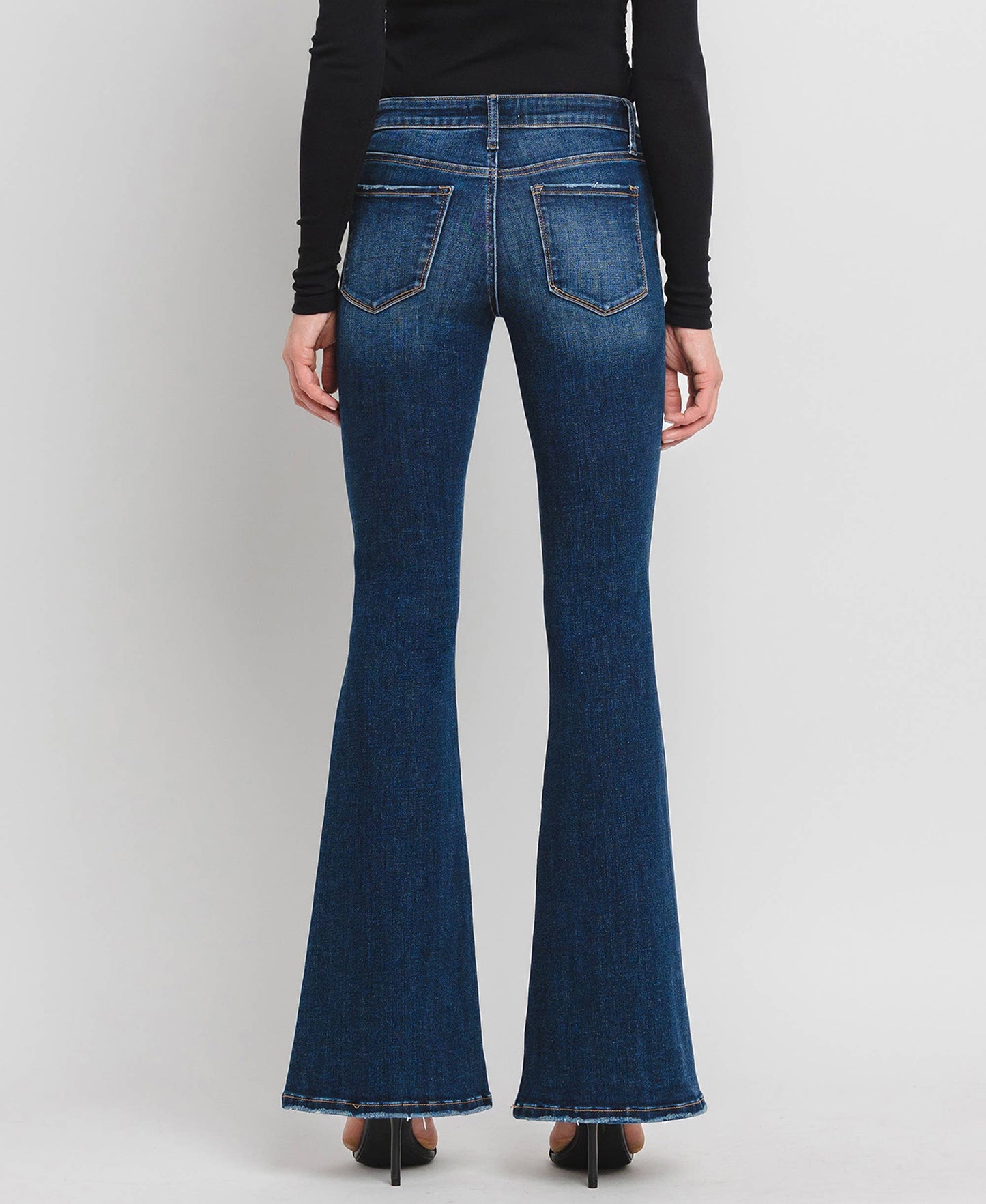 MID RISE SUPER FLARE JEANS - Southern Sassy Boutique