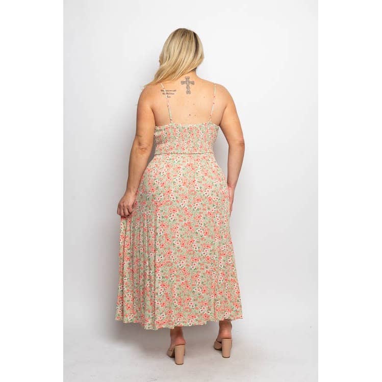 Curvy Floral Print Dress