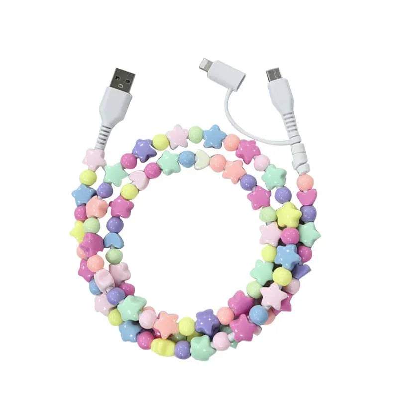 2-in-1 Colorful Star Fast Charging Cable - Southern Sassy Boutique