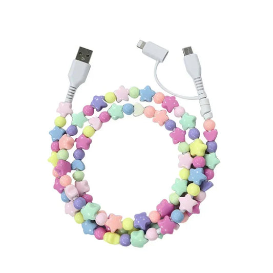 2-in-1 Colorful Star Fast Charging Cable - Southern Sassy Boutique