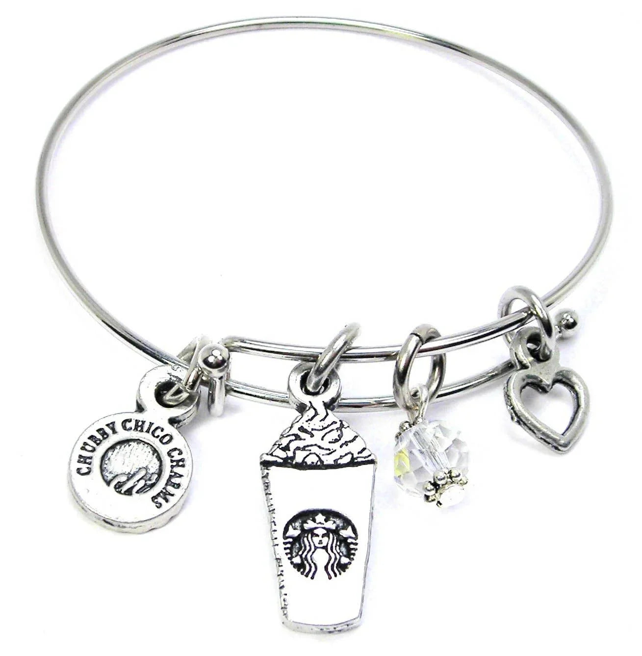 Mermaid Coffee Cup Expandable Bangle Bracelet Food Drink - Southern Sassy Boutique