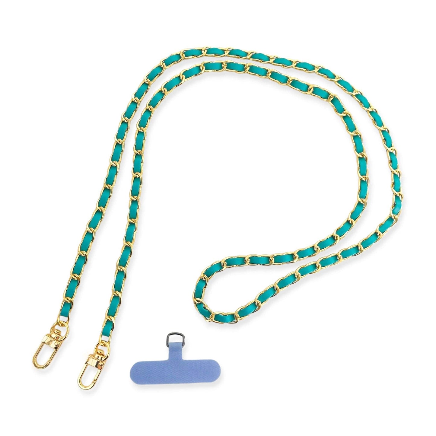 Long Faux Vegan Leather Phone Chain