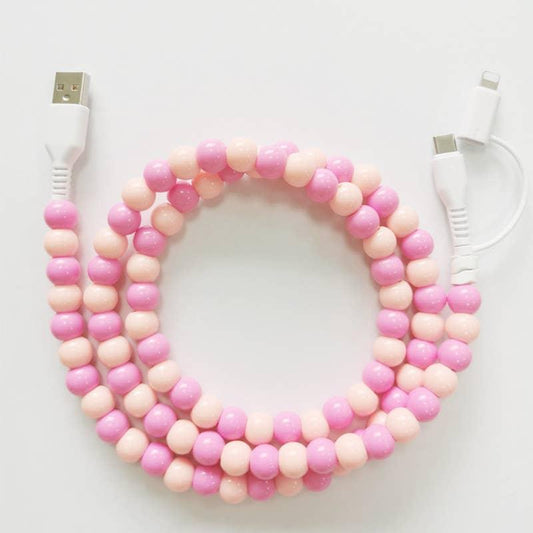 Colorful Beaded 2-in-1 Fast Charging Cable - Southern Sassy Boutique