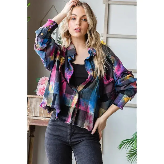 Multicolor Dyed Buffalo Check Flannel - Southern Sassy Boutique