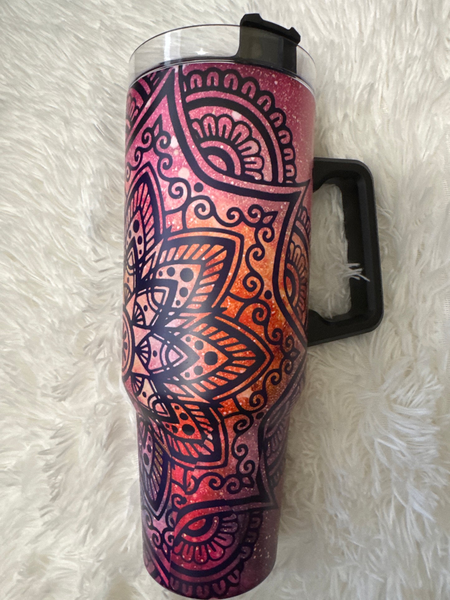 40 oz Cup with Handle Full Print Design