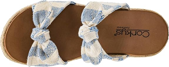 Corkys-Tie the Knot Wedge Natural Stripe