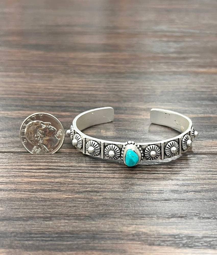 710923, Turquoise Cuff Bracelet - Southern Sassy Boutique