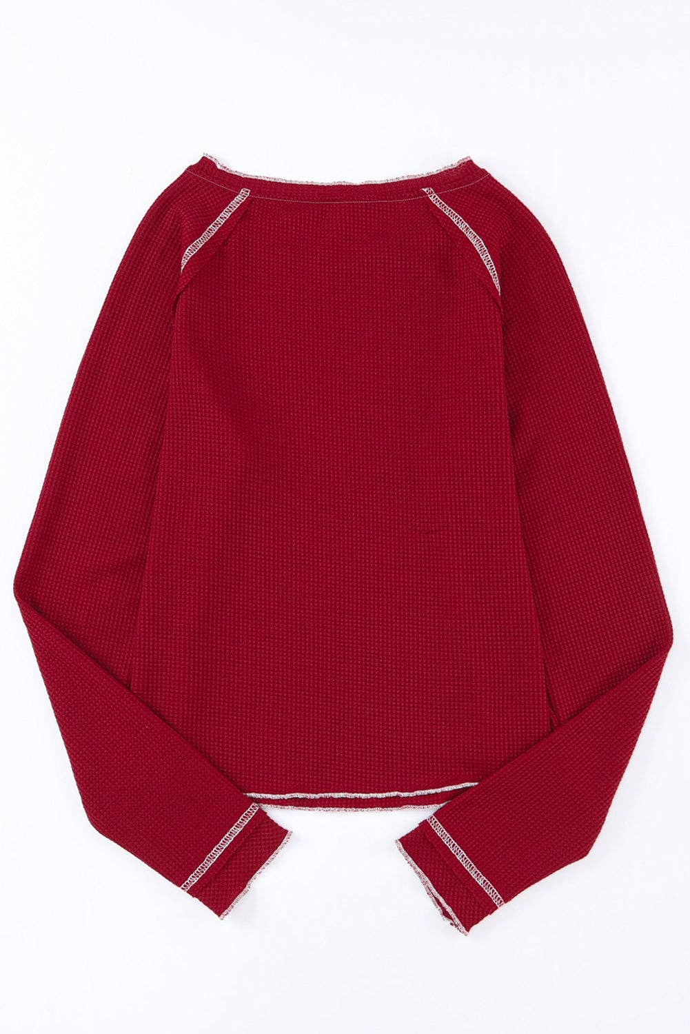 Waffle Knit Long Sleeve Top