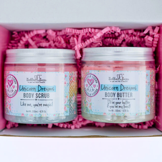 Unicorn Gift Set - 3-in-1 Body Scrub & Unicorn Body Butter