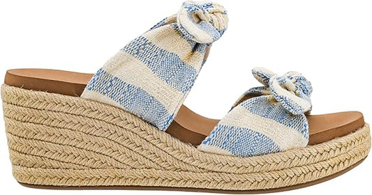 Corkys-Tie the Knot Wedge Natural Stripe