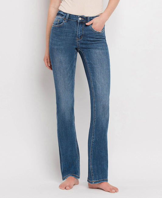 MID RISE BOOTCUT JEANS LV1064 - Southern Sassy Boutique