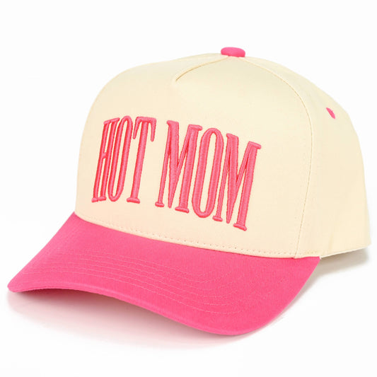 Hot Mom Letter embroidered Trucker Hat