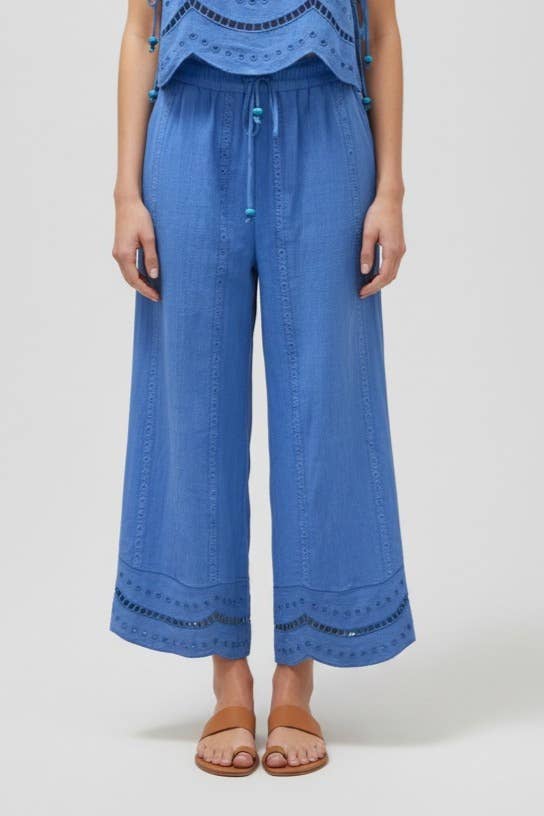 Embroidered Pant Matching Set