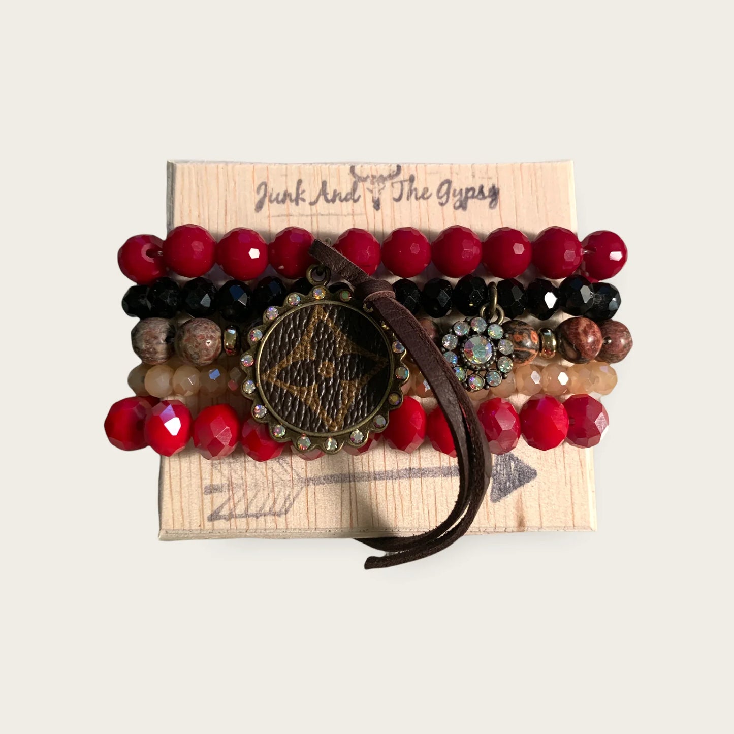 Rosie Red Stacked Bracelet - Southern Sassy Boutique