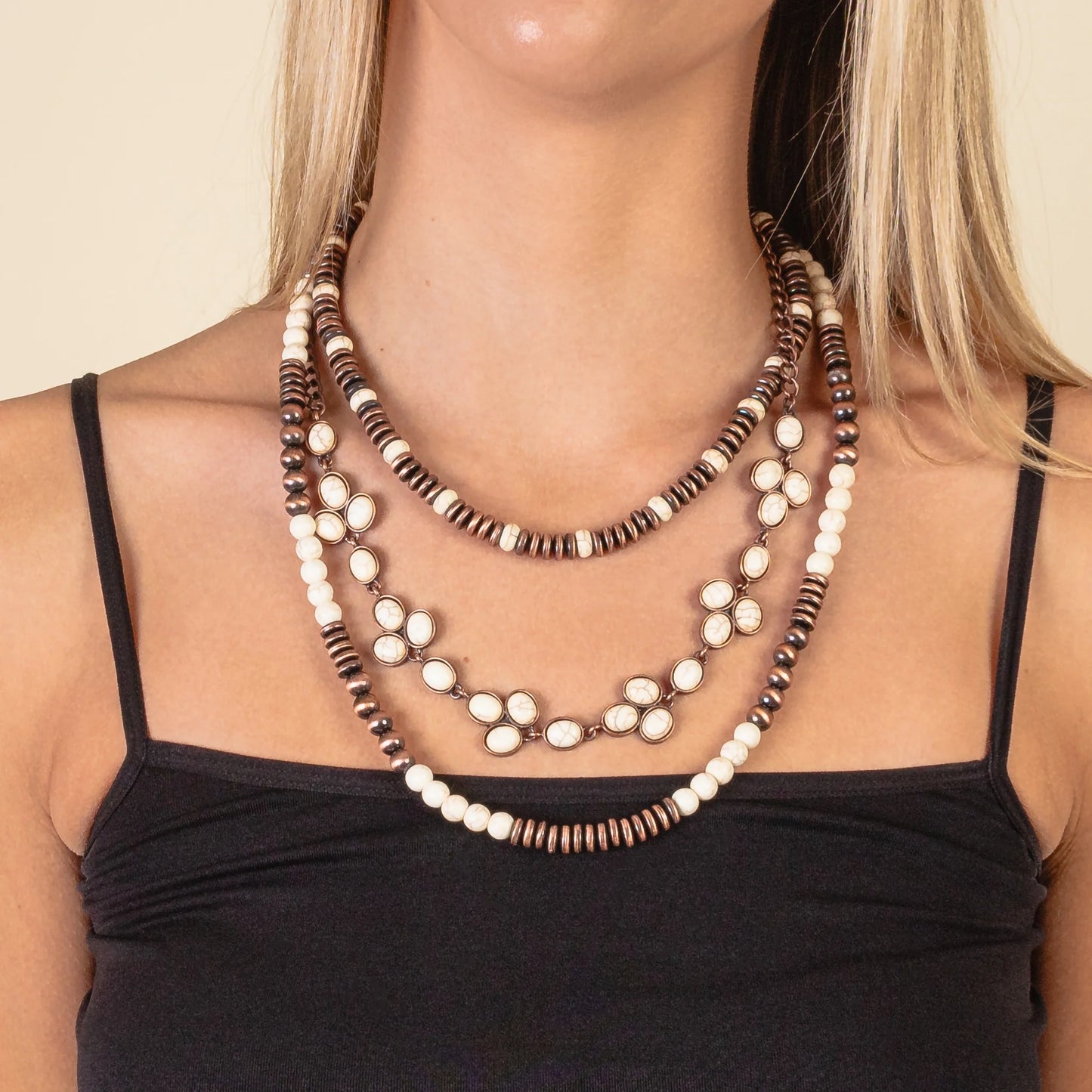 Layered Squash Blossom Necklace