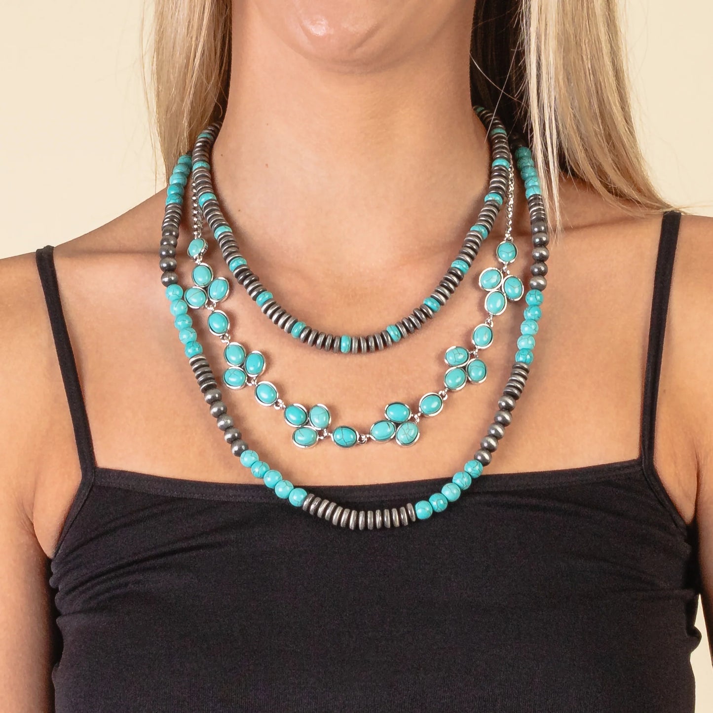 Layered Squash Blossom Necklace