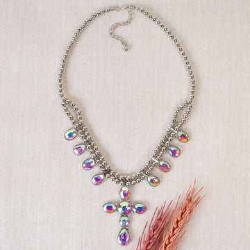 Rhinestone Cross Necklace