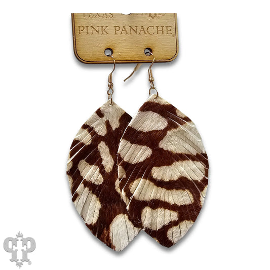 Fringe edge feather earring - Southern Sassy Boutique