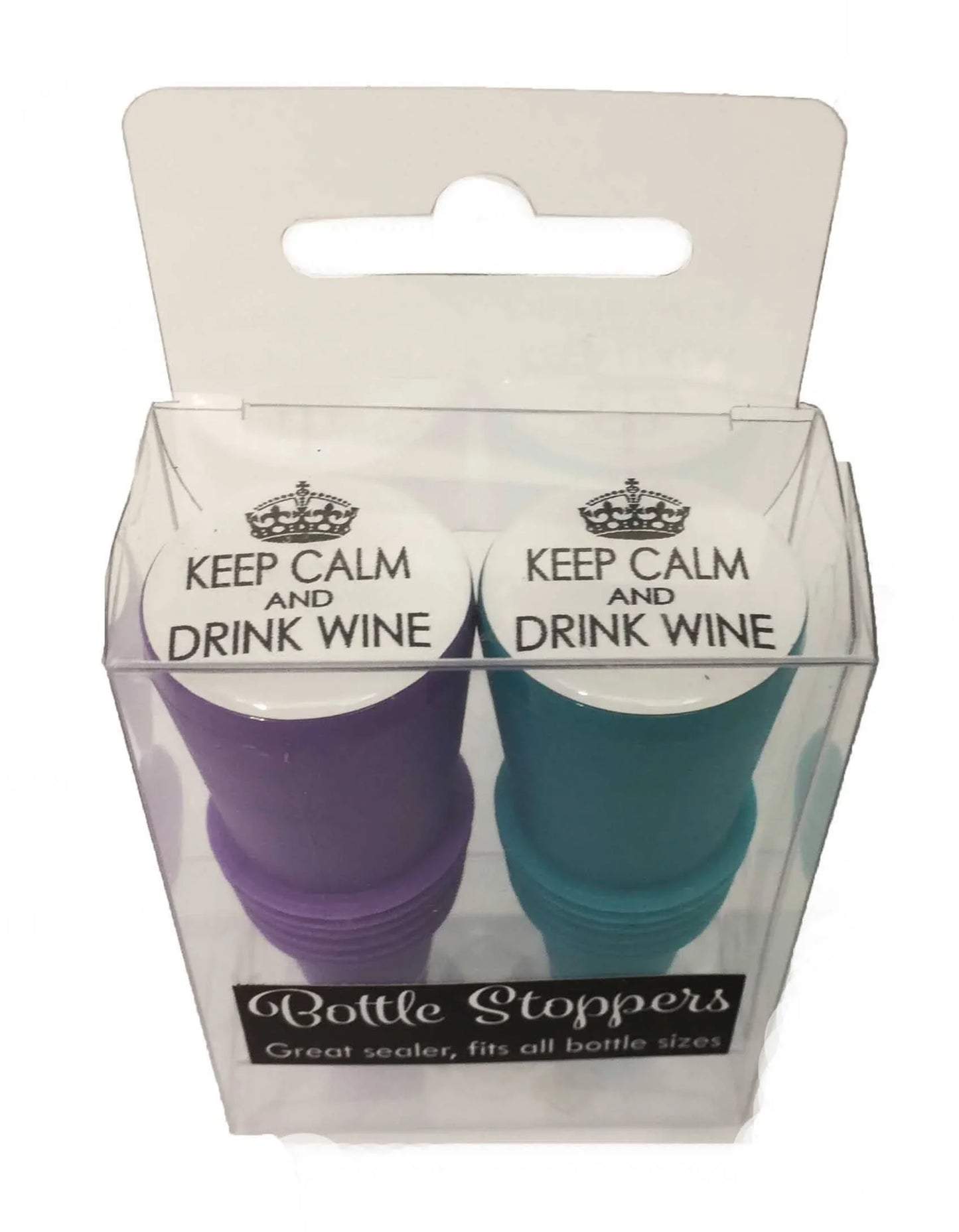 Keep Calm and Drink Wine - 2 pack bottle stoppers - Southern Sassy Boutique