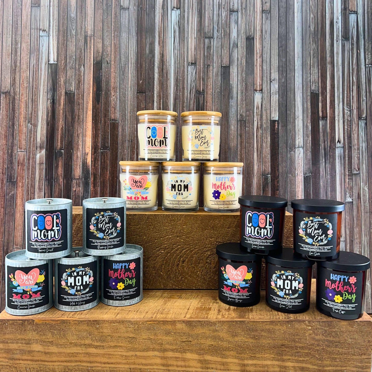 Best Mom Ever Flowers - Mothers Day - Soy Wax Candles - Southern Sassy Boutique