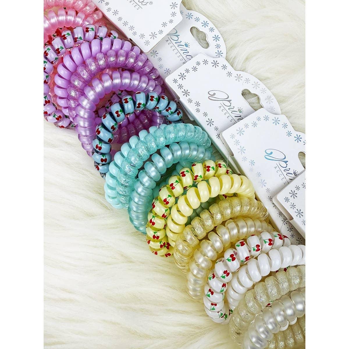 Assorted Mix Design Spiral Hair Ties - Southern Sassy Boutique