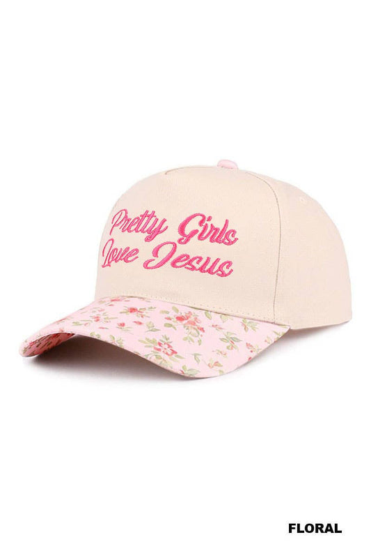 Pretty Girls Love Jesus Two Tone Ball Cap
