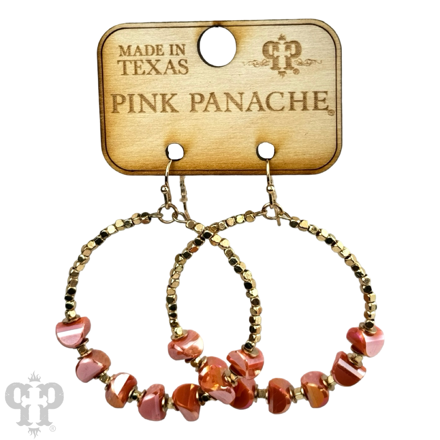 Stone circle earring